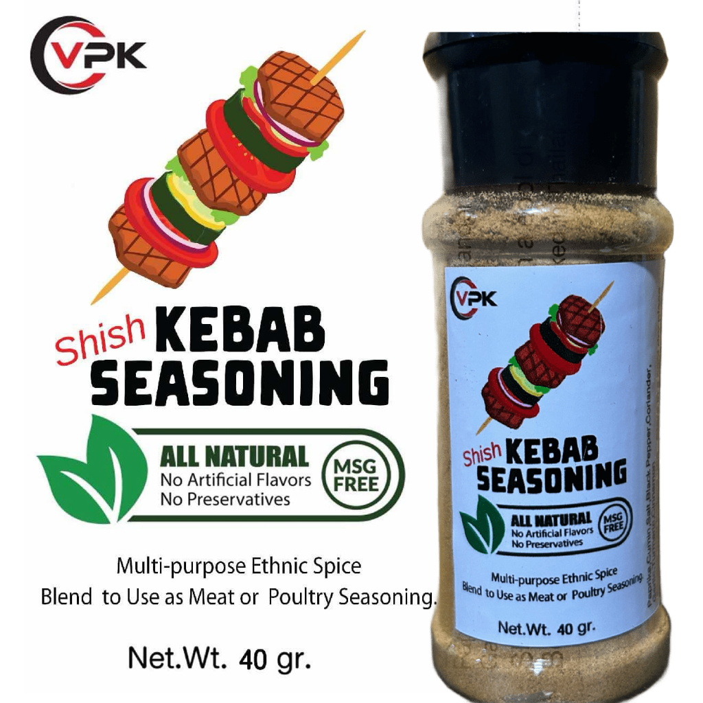Shish Kebab Seasoning, Kebab Seasoning, 40gr-Multi-Purpose Ethnic Spice Blend to Use as Meat or Poultry Seasoning