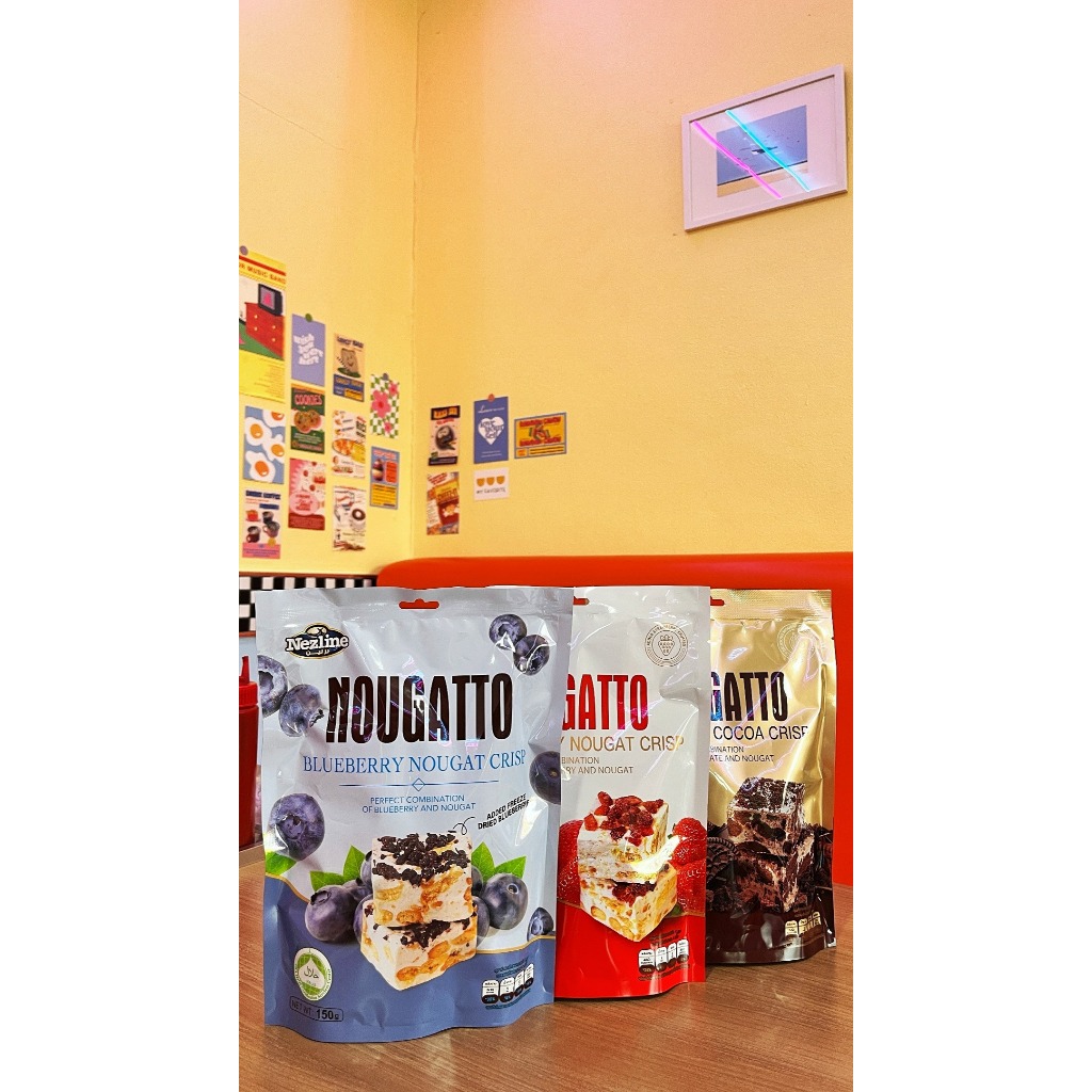 [150 กรัม] NOUGATTO นูกัตโตะ มัคคิอาโต้ มีหลากรสให้เลือก  ตราเนสไลน์ Nezline Nougatto Nougat Crisp ขนม ของกินเล่น - รูปที่ 7