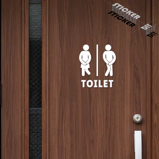 สติ๊กเกอร์ ห้องน้ำ / Toilet / Restroom (PVC ไดคัทตกแต่งกระจก ผนัง ประตู)