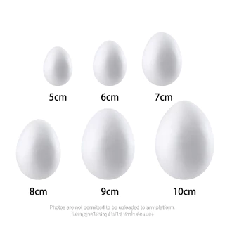 24Hr โฟมทรงรี เนื้อแน่นไม่กลวง Eggfoam โฟมรูปไข่ โฟมทรงไข่ โฟมทรงรี โฟมปักดอกไม้ DIY โฟมก้อน โฟมขาว โฟมงานปัก โฟมโมเดล