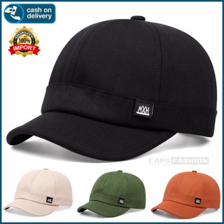 หมวกเบสบอล ปีกสั้น แฟชั่น ย้อนยุค ผ้าฝ้ายแท้ MXH เย็บปักถักร…