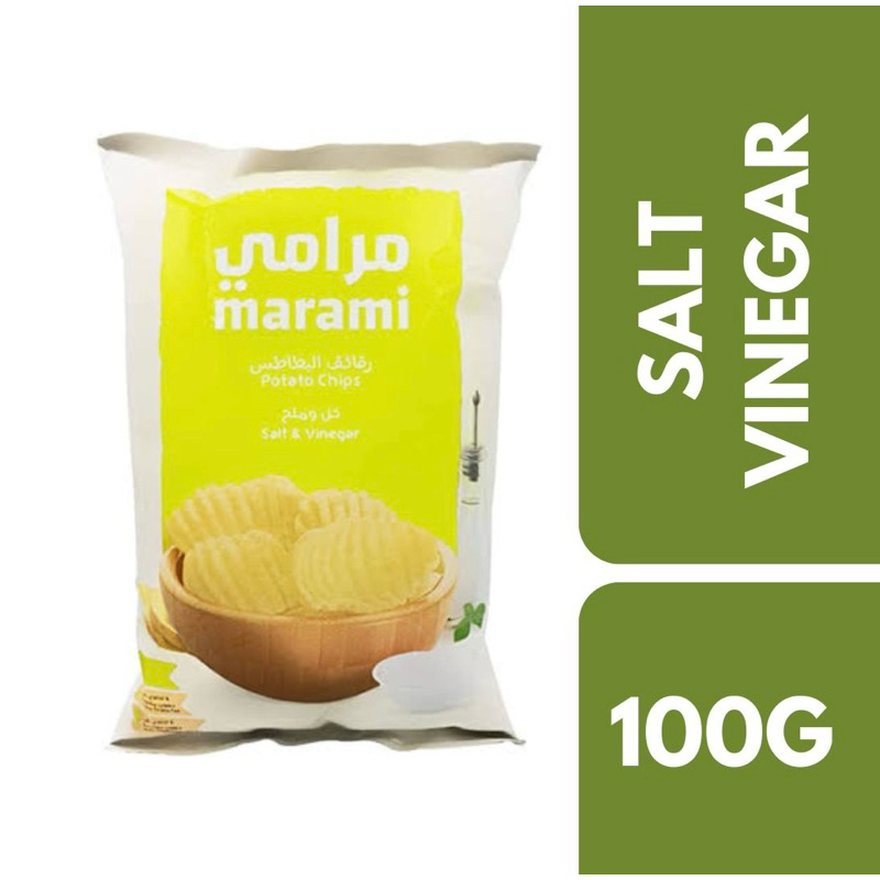 Marami Potato Chips Salt and Vinegar 100g++มารามิ มันฝรั่งทอด รสเกลือและน้ำส้มสายชู 100 กรัม