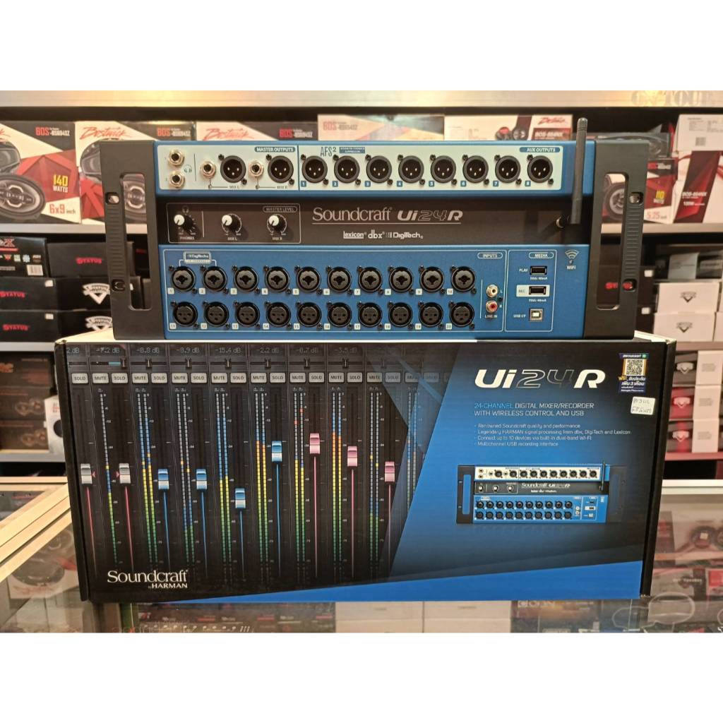 *ส่งฟรี*มิกเซอร์ดิจิตอล SOUNDCRAFT รุ่น Ui24R แท้มหาจักร Soundcraft 24 อินพุต 20 ช่องไมค์ 8 Aux พร้อ