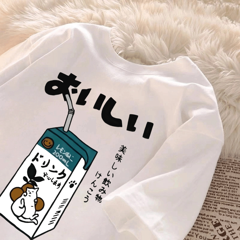เสื้อยืดสตรีแบบใหม่ เกาหลี เสื้อยืดผ้าฝ้ายโพลีเอสเตอร์ สตรีทแวร์สำหรับผู้ชายและผู้หญิง สุดยอด COD