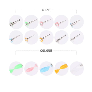 Nail.magic ไม้ดอท ไม้แต้มลายเล็บ 5pcs สําหรับเจลยูวี ปากกาเพ้นท์เล็บ ปลายคู่