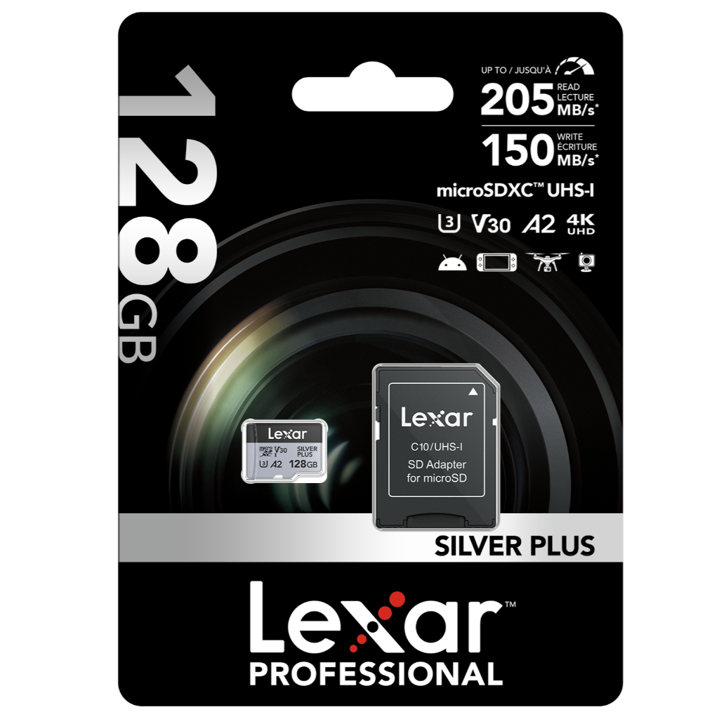 Lexar 128GB Micro SDXC Professional Silver Plus