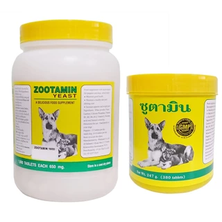 Zootamin ซูตามิน (เหลือง) วิตามินรวมสุนัข บำรุงสุขภาพ ขนสวยงาม ช่วยเจริญอาหาร