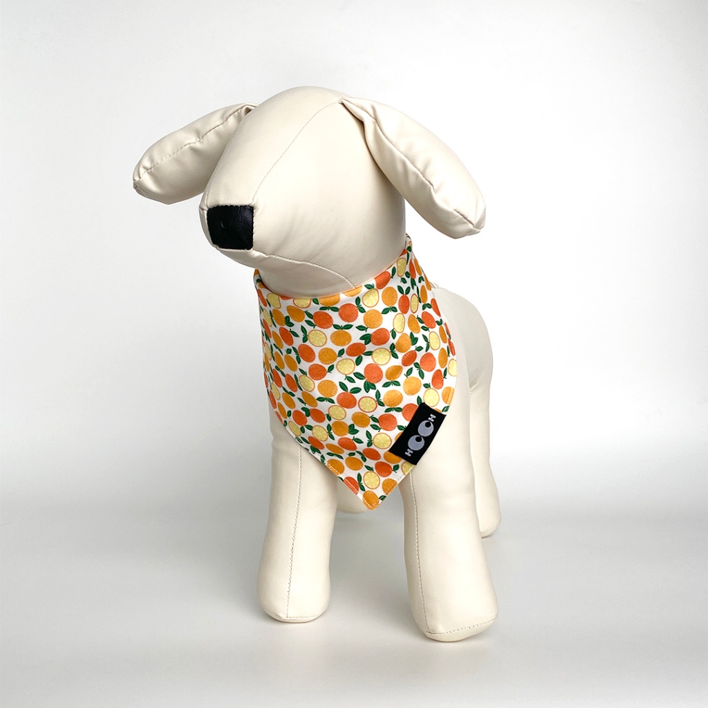 HO.OH - Sunkissed Oranges - ผ้าพันคอลายส้มสดใส ผ้าพันคอหมา ผ้าพันคอแมว