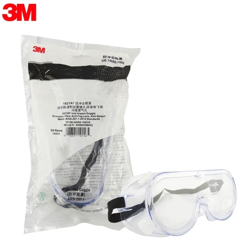 3M 1621/1623AF แว่นตา🥽ของแท้ (จากประเทศไทย) ป้องกันละออง แว่นนิรภัย แว่นกันสารเคมี - รูปที่ 5