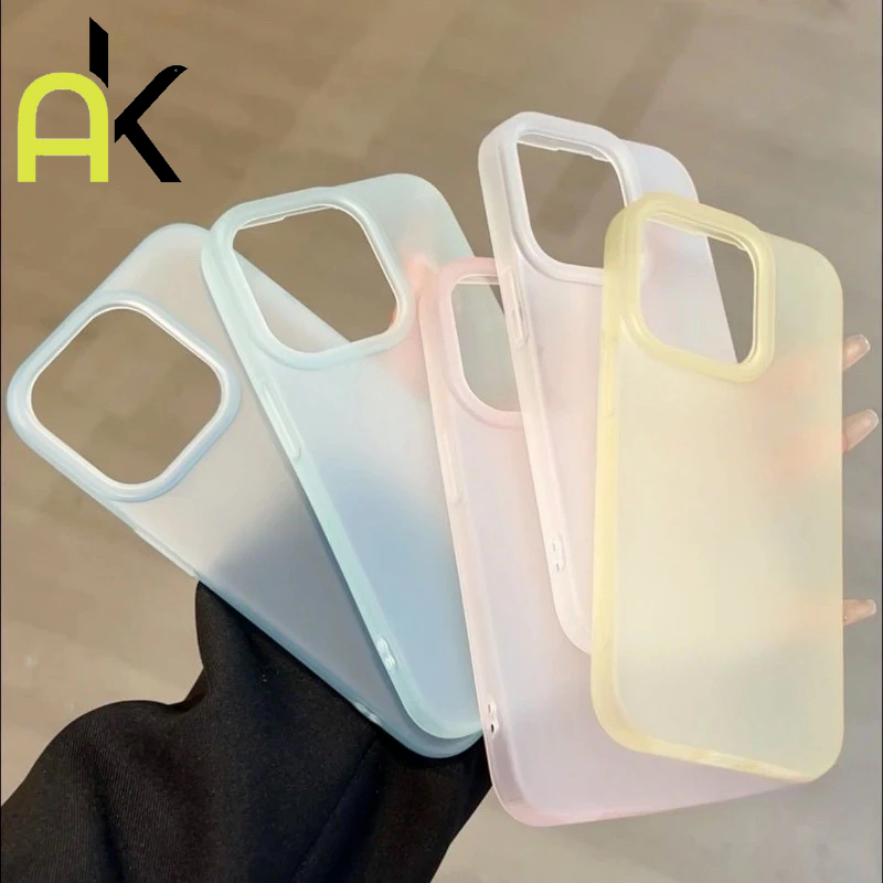 AK เคสโทรศัพท์ใสด้านป้องกันรอยนิ้วมือสำหรับ iPhone 17 16 Pro Max 15 11 Pro Max 14 13 12 Pro max XS XR 7 8 Plus TPU อ่อน