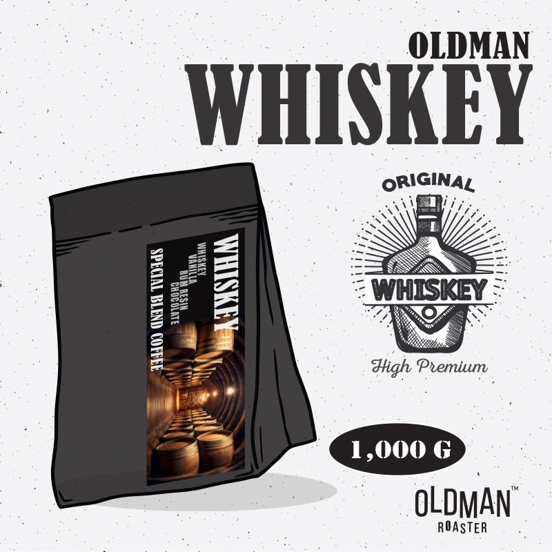 เมล็ดกาแฟ OLDMAN WHISKY " SIGNATURE " SPECIAL BLEND (คั่วกลาง) MEDIUM ROAST (แบบซอง 1,000 g)