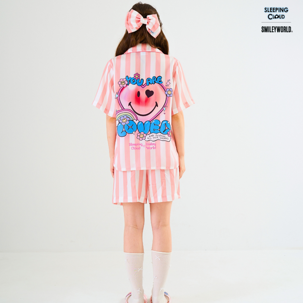 ชุดนอน SLEEPING CLOUD | ชุดนอน 100% LYOCELL ผ้านุ่ม เย็น ใส่สบาย : แขนสั้น ขาสั้น Smiley THURSDAY