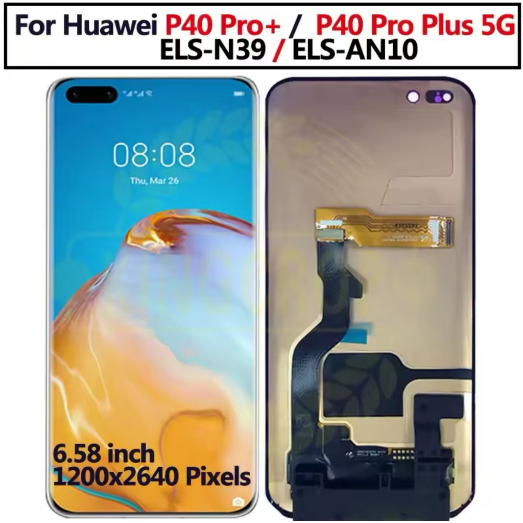 ต้นฉบับ 6.58 "สำหรับ Huawei P40 Pro Plus ELS-N39 จอแสดงผล LCD ELS-AN10 พร้อมกรอบ P40 Pro + ชิ้นส่วนเ