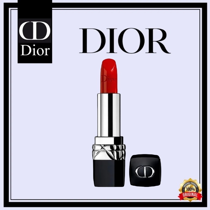 DIOR Rouge Lipstick Moisturizing Flame Blue Gold Black Tube Lipstick 999 Matte Lipstick #520 #888 Li