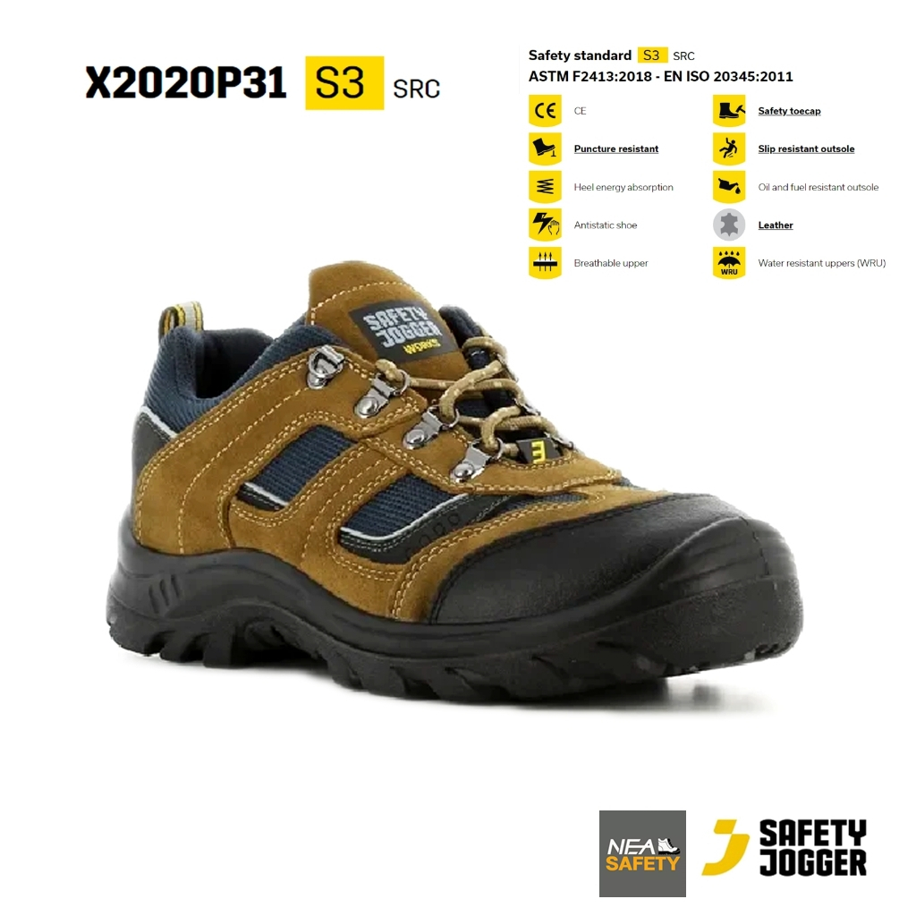 SAFETY JOGGER - X2020P31 S3 รองเท้าเซฟตี้ หัวเหล็ก คุณภาพสูง มาตรฐานสากล รองเท้านิรภัย