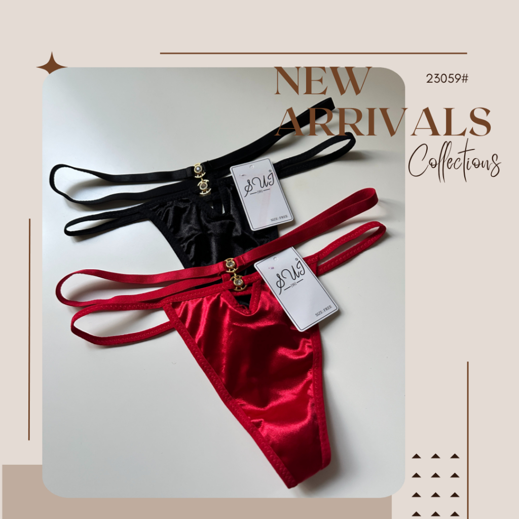 กางเกงชั้นในจีสตริง Thong panties (23059) สำหรับผู้หญิง เซ็กซี่ ใส่สบายมาก ผ้านุ่ม ไร้รอยต่อ ลื่น ลูกไม้ พร้อมส่ง จากไทย