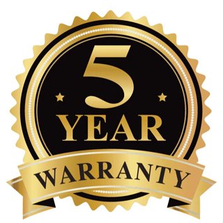 5 year warranty for the product