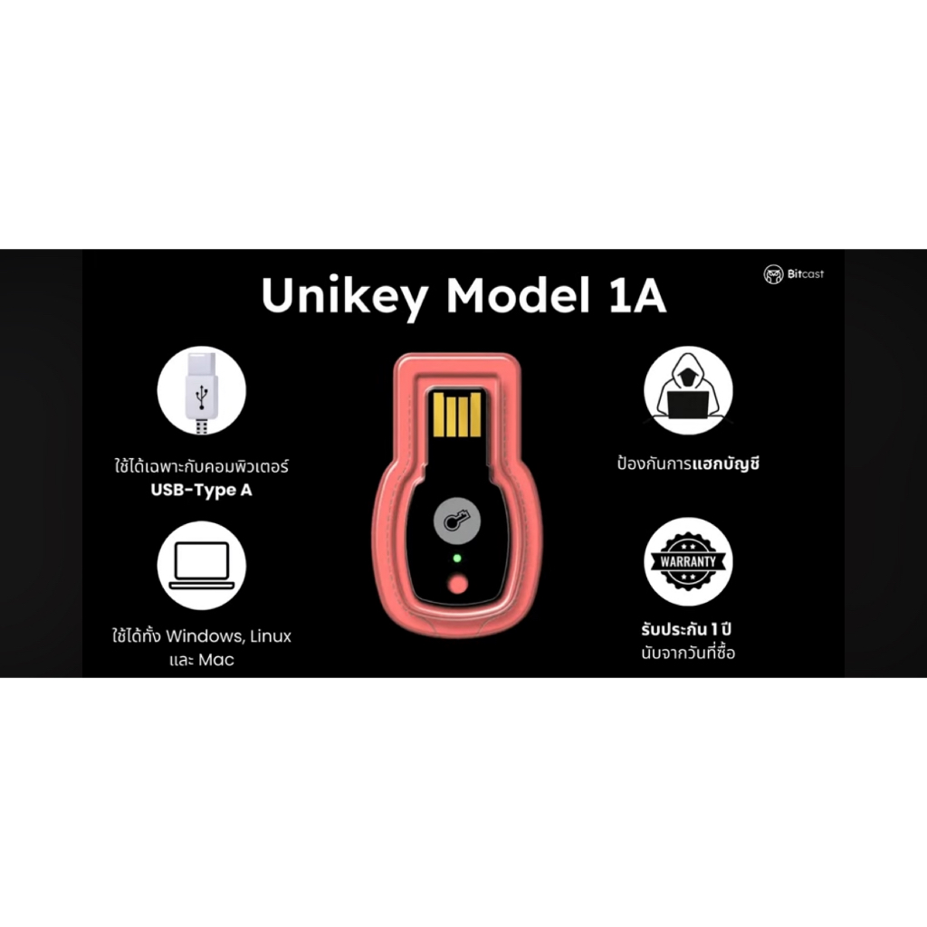 Unikey Model 1A  ปกป้องบัญชีคุณด้วย unikey ส่งฟรี ประกัน 1 ปี