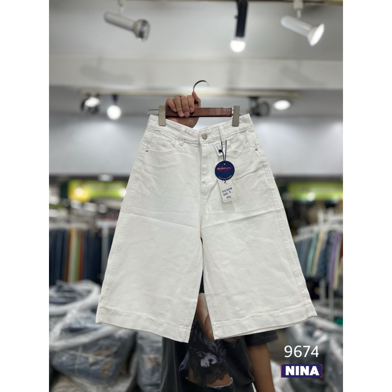 กางเกงยีนส์ขา 5 ส่วน งานผ้าไม่ยืด เอวสูง ปลายขาเย็บเก็บงานเรียบๆทรงสวย แมชได้ทุกวันจ้า - รูปที่ 3