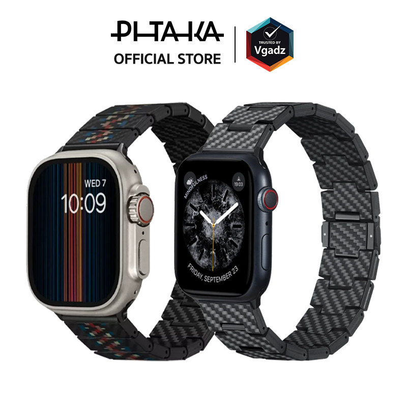 Pitaka สายนาฬิกาสำหรับ Apple Watch Sizes 49/45/44/42/41/40/38mm รุ่น Carbon Fiber Watch Band