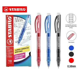 Stabilo ปากกาลูกลื่น Liner 308 ขนาด 0.38 มม. หมึกน้ำเงิน, แดง และดำ (ราคาต่อ 1 ด้าม)