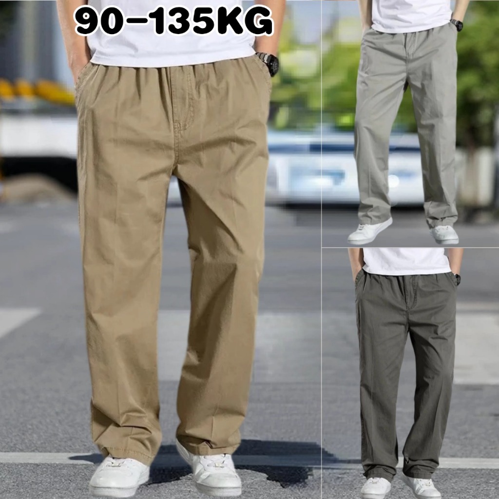 พร้อมส่ง กางเกงไซส์ใหญ่ 90-135KG กางเกงสแล็คชาย ทรงหลวม พลัสไซส์ เหมาะกับทุกสรีระ