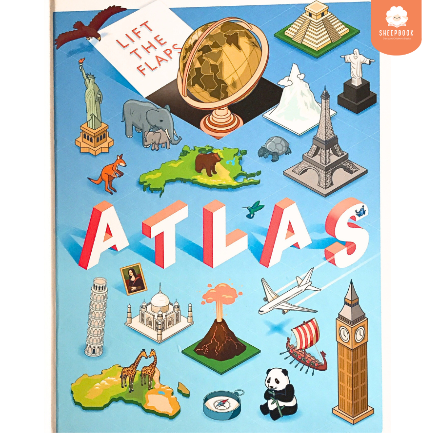 หนังสือปกแข็ง Lift The Flaps: Atlas เล่มใหญ่ D1B3