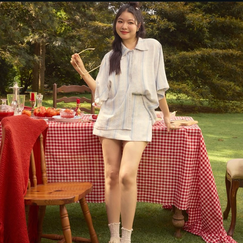 ส่งต่อ Lookbooklookbook เซต Layla Shirt XS x Geneva Skort L สี endless sky🩵