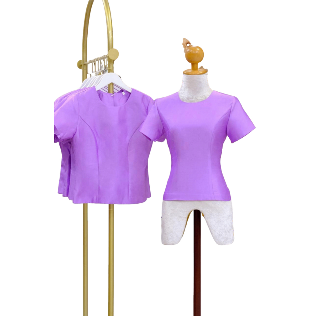งานไหม4เส้น เสื้อไทยเรือนต้นแขนสั้น