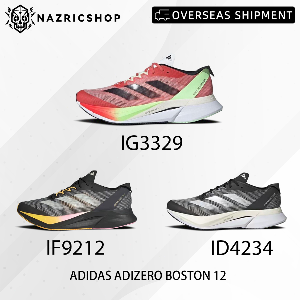 （ของแท้100% ）Adidas Adizero Boston 12 IG3329/ IF9212/ID4234รองเท้ากีฬา รองเท้าวิ่งระบายอากาศ