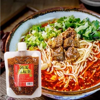 น้ำมันพริกแดง พริกเฉฉวน อาหารจีน พริกหม้อไฟหมาล่า100g 香辣红油