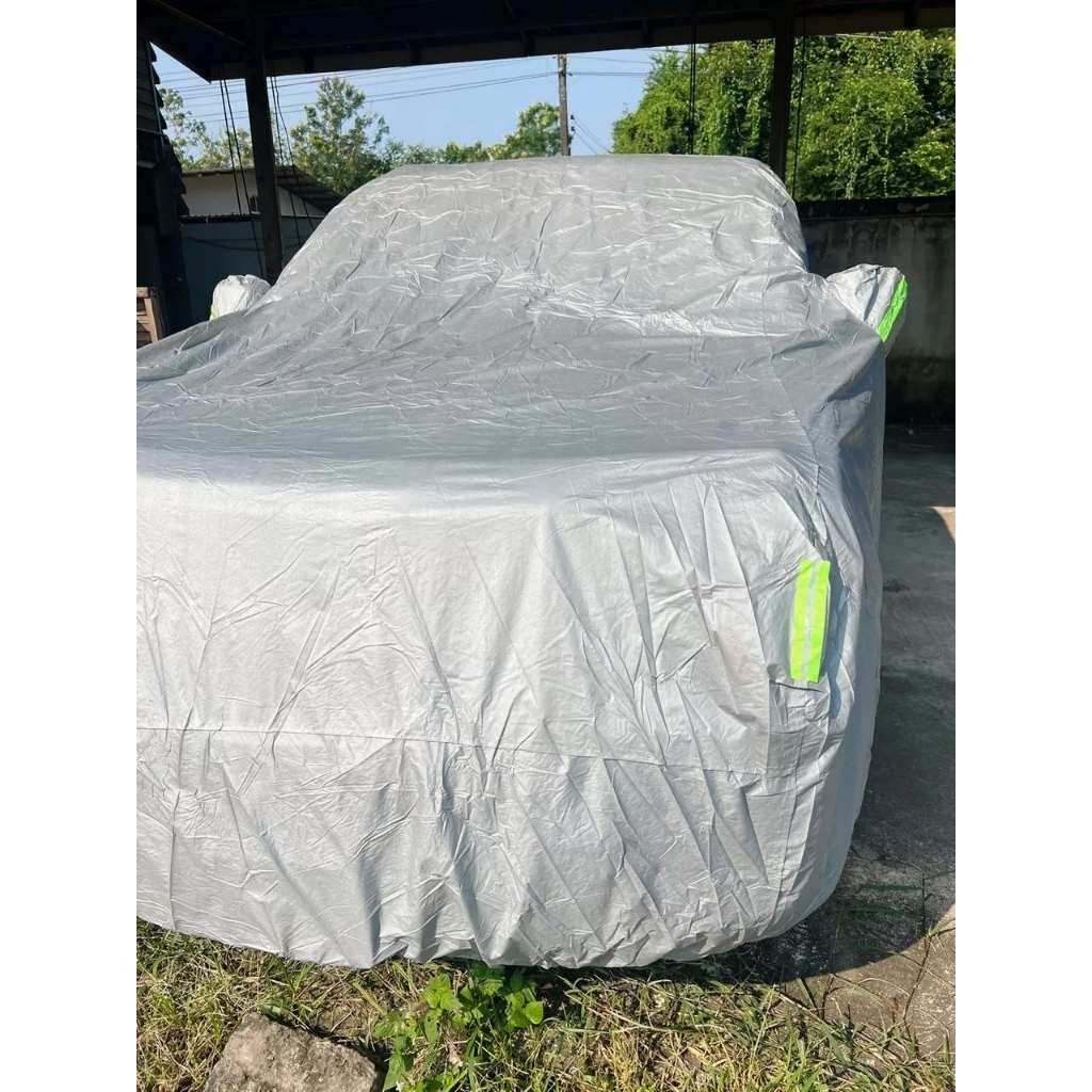 ⛅สไตล์ใหม่+ถุงเก็บของ CAR COVER กันฝุ่น ผ้าคลุมรถ ทุกรุ่น เก๋ง กะบะ  แถมฟรี ถุงผ้า PVC กันรังสี UV กันฝน กันน้ำ100% - รูปที่ 4
