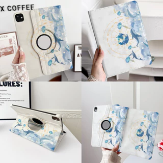 🌻24 ชั่วโมง🌻เคสป้องกัน iPad หมุนได้ 360°🐋วาฬสีน้ำเงิน🐋เหมาะสำหรับรุ่นGen12 Air8 Air7 Gen10 Ge11 Air6