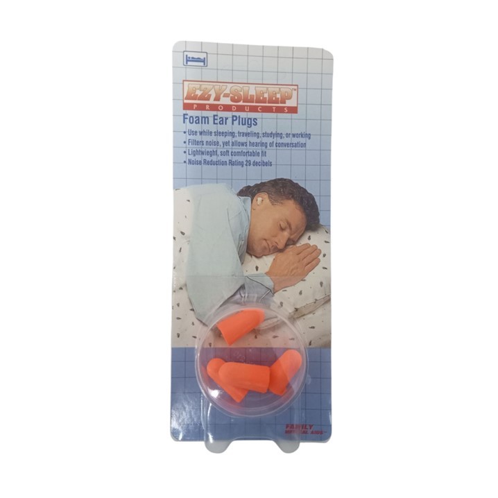 ที่อุด แบบโฟม EZY-SLEEP Foam Ear Plugs 1 แพ็ค * 2 คู่ (คละสี)