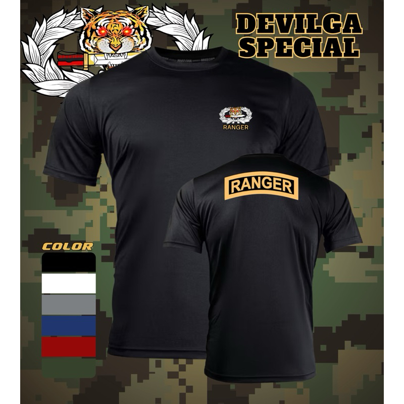 เสื้อยืดคอกลม จู่โจม RANGER แห่งกองทัพบก ผ้าไมโคร ซับใน ระบายอากาศดี - รูปที่ 2