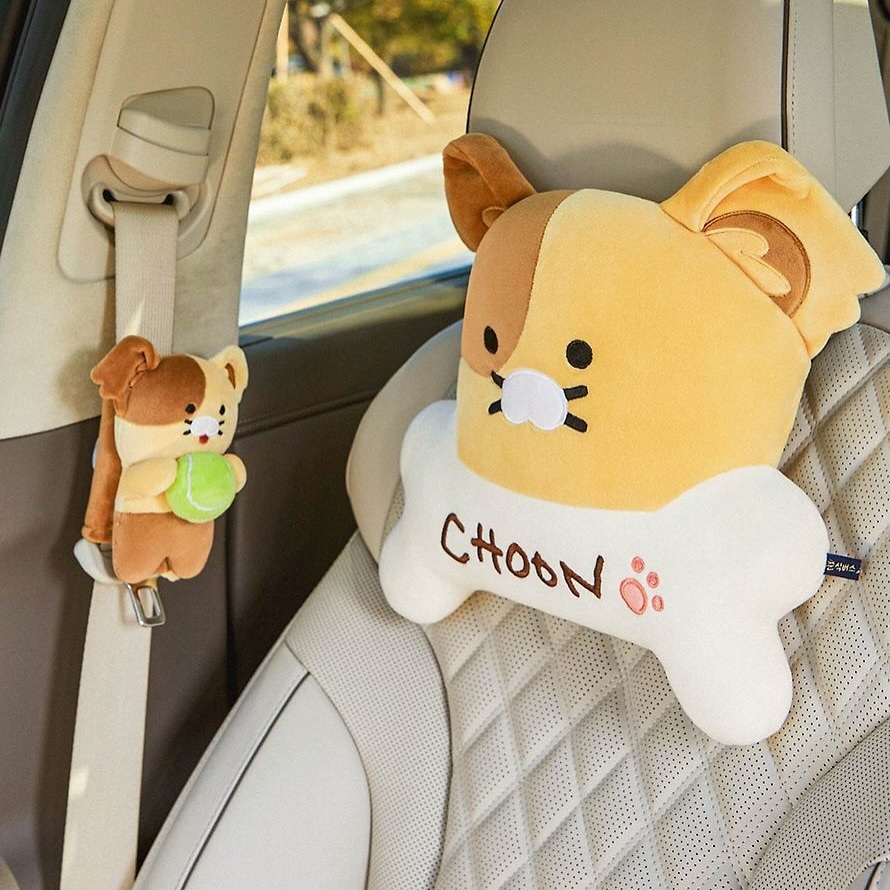พร้อมส่ง✨Car Accessories Puppy Choonsik ตุ๊กตาฟอกอากาศ/เคสพวงกุญแจสมาทคีย์/ หมอนรองคอ cover belt น้ำหอมติดรถและอื่นๆ ราคา ถูกที่สุด ดีลบีเคเค แกลเลอรีภาพที่ 2