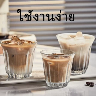 การจัดส่งในพื้นที่｜ แก้วกาแฟ ลาเต้ เอสเปรสโซ่ สไตล์อเมริกัน แก้วคาเฟ่ ทรงกลม แก้วน้ำดื่ม ใส่นมชากาแฟ glass