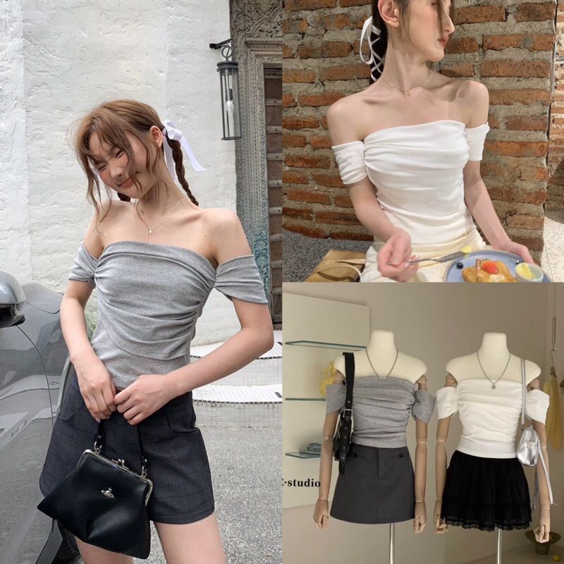 เสื้อปาดไหล่เกาะอกรุ่น 3125 TAG.WG.WE