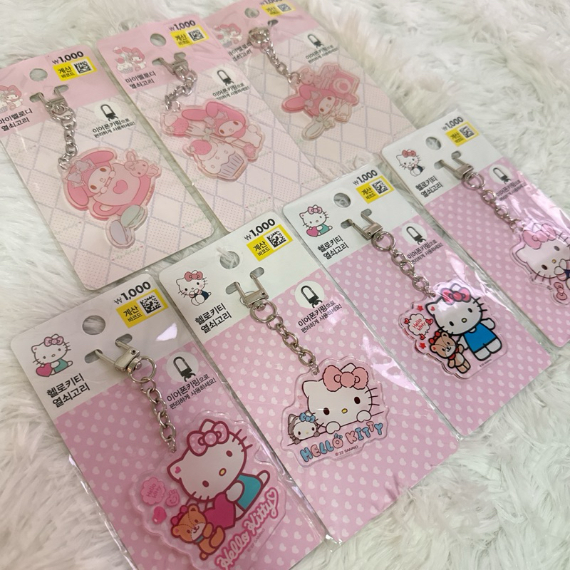 พวงกุญแจ Hello Kitty, Mymelody Daiso korea sanrioไดโซะเกาหลี