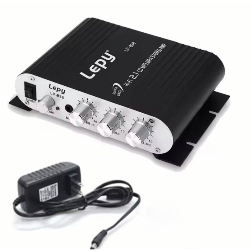 เพาเวอร์แอมป์ 12V-14V 2.1CH แอมป์จิ๋ว แยกซับอิสระ มีช่องต่อซับเบสแยก(แถมปลั๊ก)12v
