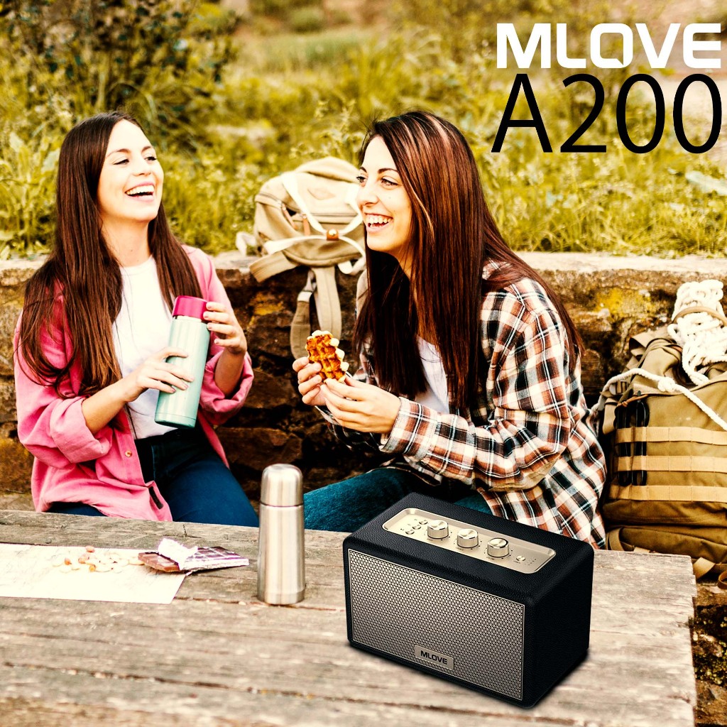 MLOVE A200 ลำโพงบลูทูธไร้สาย สั่งการด้วยระบบดิจิตอล  ปรับโหมด EQ  พกพาง่าย การเชื่อมต่อ TWS