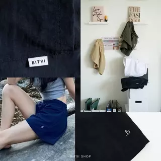 กางเกงขาสั้นผู้หญิง กางเกงไนลอน แห้งไว สีพาสเทล ใส่สบาย ไม่รัดขา ใส่เที่ยว-กางเกงนอน-กางเกงวิ่ง BITXI-Rainy nylon shorts