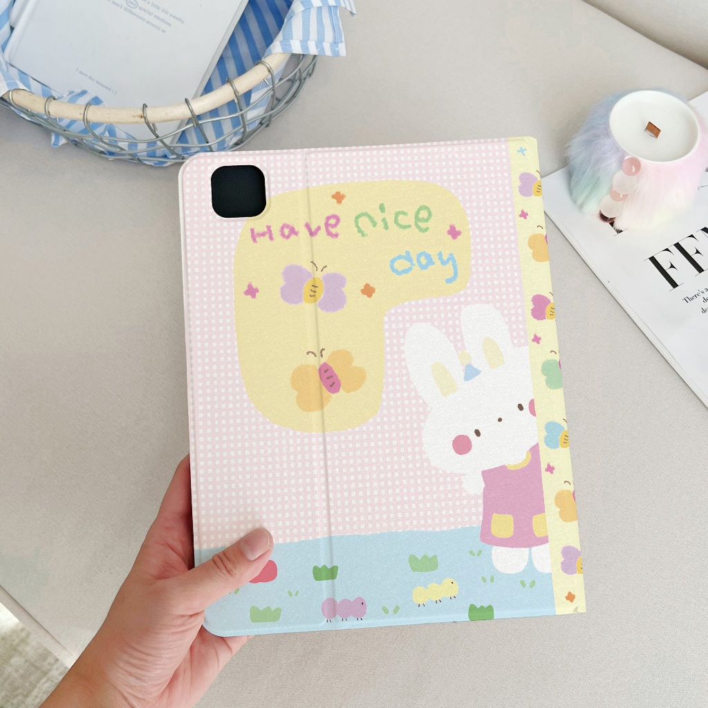 💥พร้อมส่ง💥เคส iPad Gen11 Air6 Gen9 Air7 13 ที่ใส่ปากกา วันเกิดกระต่าย เคสไอแพด Air7 Pro11 2024 MINI7 - รูปที่ 3