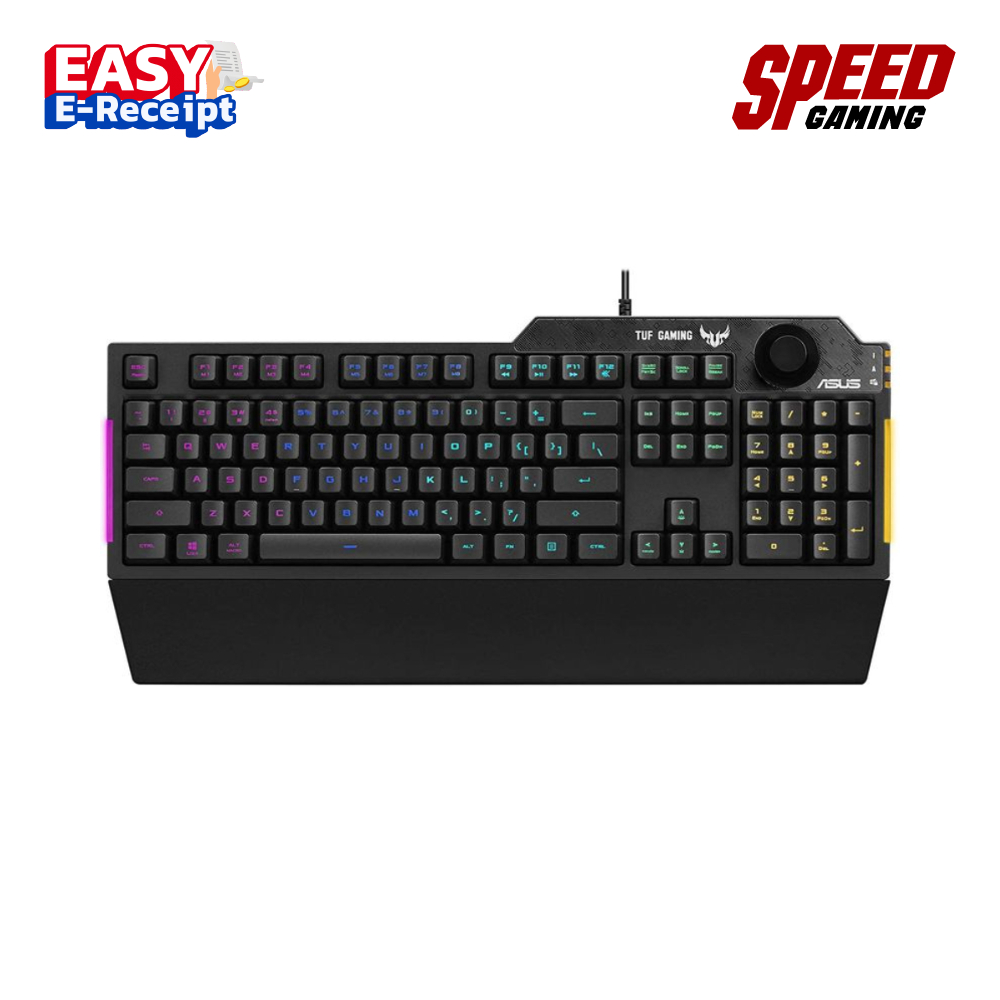 ASUS TUF GAMING K1 KEYBOARD (คีย์บอร์ด) Tactile Mech-Brane Switches / RGB Backlight / By Speed Gaming