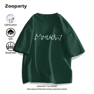 เสื้อยืด เรียบง่ายลูกแมว สไตล์เกาหลี 2025ใหม่ oversize แฟชั่น เสื้อ cotton 100% ผ้านุ่มใส่สบาย(ส่งเร็ว จัดส่งจากไทย)