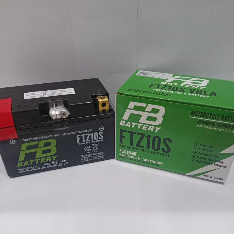 แบตเตอรี่ (FB) FTZ10S รุ่น:FORZA-300(2018),FORZA-350,CBR,NINJA รหัส:048601
