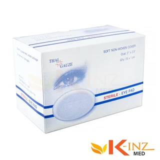 แผ่นปิดตาสเตอร์ไรด์ Sterile EYE Pad THAI GAUZE (ราคาต่อกล่องมี 25 ชิ้น)