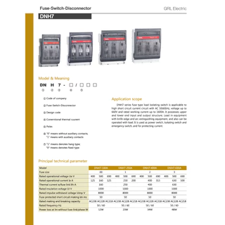 ฐานฟิวส์ใบมีด ฐานฟิวส์แบบมือจับ DNH7-160/30 Fuse Switch 3P 690VAC 160A GRL