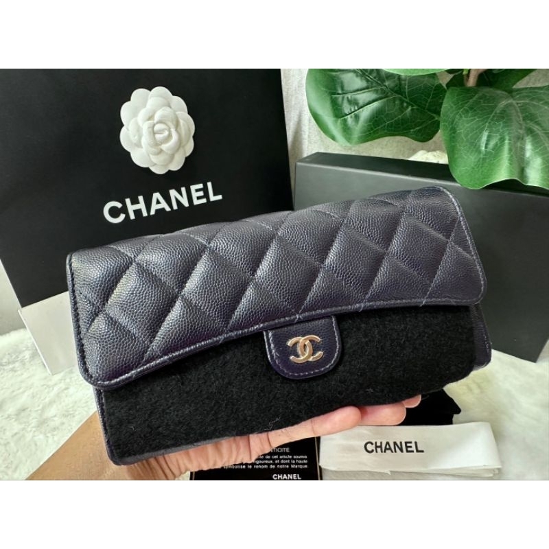 Like New Chanel Sarah Long Wallet Caviar Navy Holo31 สวยมาก(Shop 54,000 บ.)📌รอเช็คสต๊อก