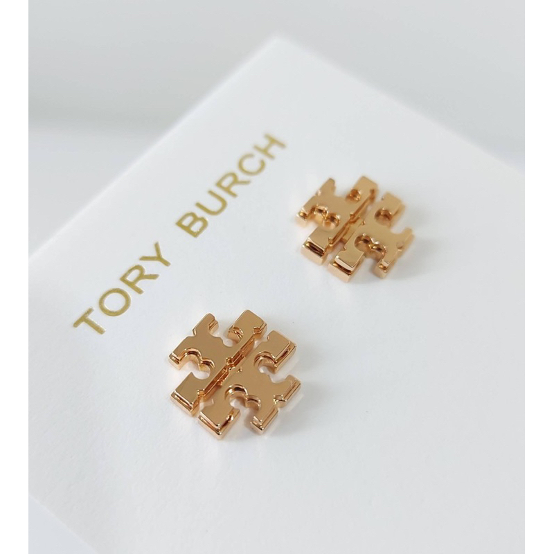 พร้อมส่ง Tory Burch Small Logo Stud Earrings 143361